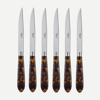 Tortoise Set of 6 steak knives 