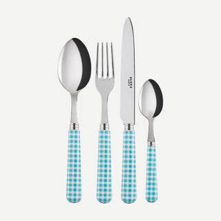 Gingham 4 pieces cutlery set 