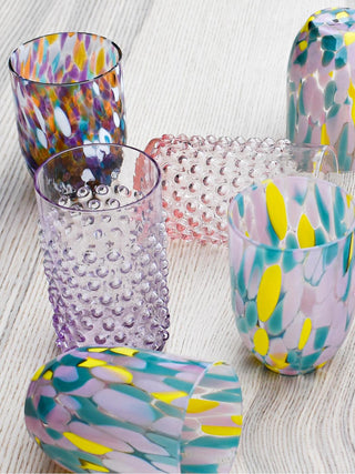 Hobnail glass purple, Anna von Lipa