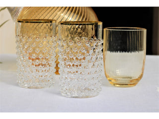 Hobnail glass crystal + gold Anna von Lipa