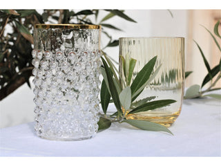 Hobnail glass crystal + gold Anna von Lipa