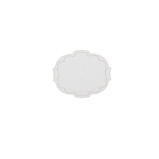 LGM placemat Parentesi oval off white beige trim