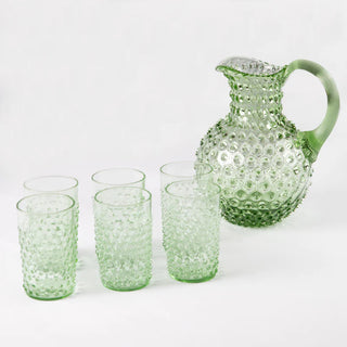 Hobnail glass in light green, Anna von Lipa