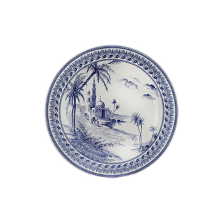 BOX OF 4 DESSERT PLATES VUES D'ORIENT - LES DÉPAREILLÉES BLUE
