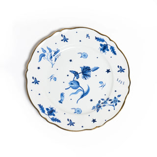 Bitossi Home Round serving plate Floreale blue