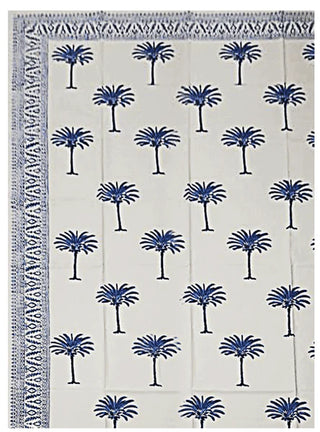 Les Ottomans galdauts Palmas blue