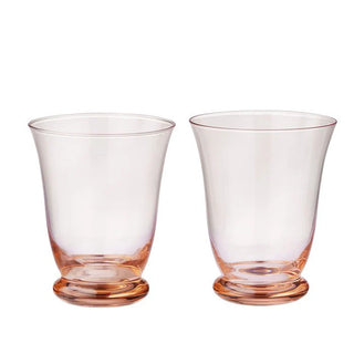 Water Glass Leopold Peach S/2pcs