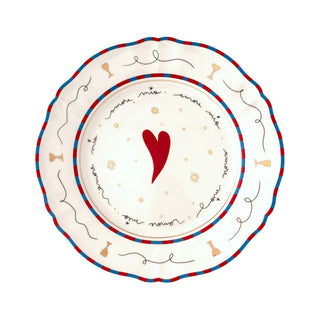 Bitossi Home dinner plate Heart 