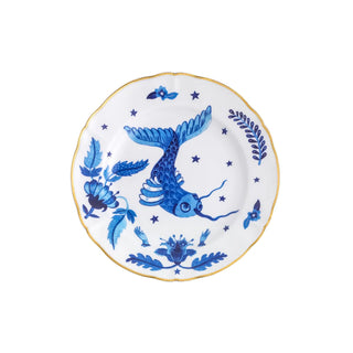 Bitossi Home dessert plate Blue Fish