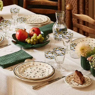 BOX OF 4 DINNER PLATES - HERBIER DU PARADIS