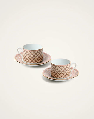 Impero Tea Cup Set Of 2 Odysseus Dusty Pink in Porcelain