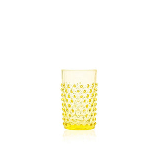 Hobnail glass citron