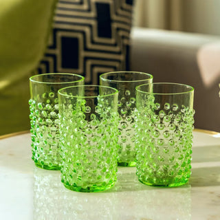 Hobnail glass in light green, Anna von Lipa